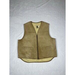 Vintage Carhartt Sherpa Lined Duck Vest Size ~Large